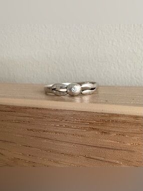 Sterling Silver and Diamond Ring